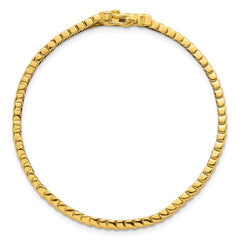 Sterling Silver Gold-Tone Polished Fancy 5.8mm S-Link 7 Inch Bracelet QG6825GP-7
