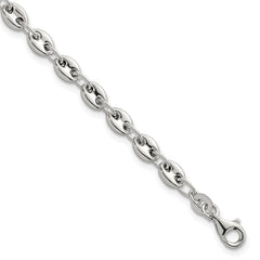 Sterling Silver Polished 4.8mm Puffed Mariner/Anchor Link 7.5 Inch Bracelet QG6918-7.5