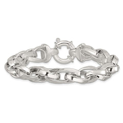 Sterling Silver Polished Double Twisted Link 7.75 inch Bracelet QG6932-7.75