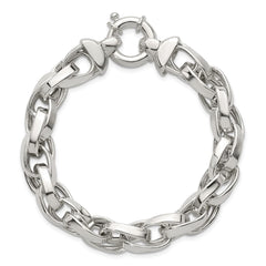 Sterling Silver Polished Double Twisted Link 7.75 inch Bracelet QG6932-7.75
