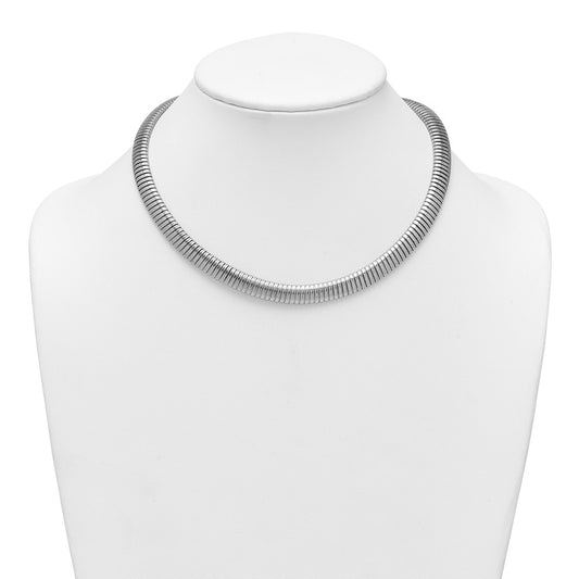 Sterling Silver Rhodium-plated Polished 9mm Cubetto 17.5 inch Necklace QG6940-17.5