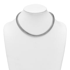 Sterling Silver Rhodium-plated Polished 9mm Cubetto 17.5 inch Necklace QG6940-17.5