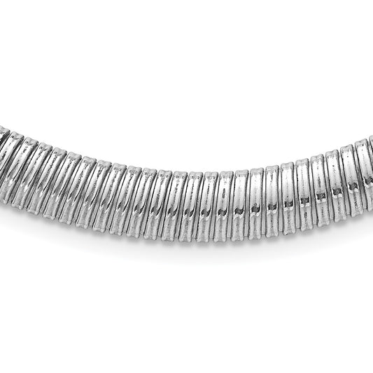 Sterling Silver Rhodium-plated Polished 9mm Cubetto 17.5 inch Necklace QG6940-17.5