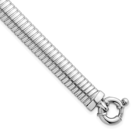 Sterling Silver Rhodium-plated Polished 9mm Cubetto 7.5 inch Bracelet QG6940-7.5
