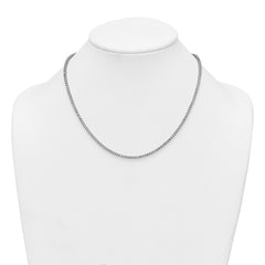 Sterling Silver Rhodium-plated CZ 18 inch Tennis Necklace QG6994-18