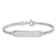Sterling Silver Polished Curb Link Childrens 6.25 Inch ID Bracelet QG7247-6.25