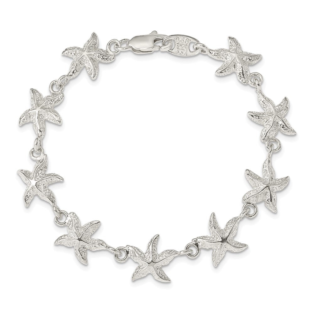 Sterling Silver Starfish Bracelet QG840-7