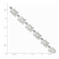 Sterling Silver Turtles Bracelet QG843-7
