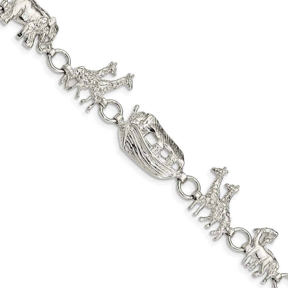 Sterling Silver Noah's Ark Bracelet QG894-7