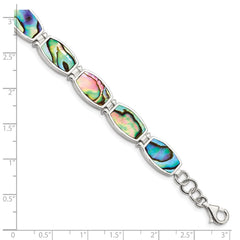 Sterling Silver Abalone Bracelet QH1032-7.25