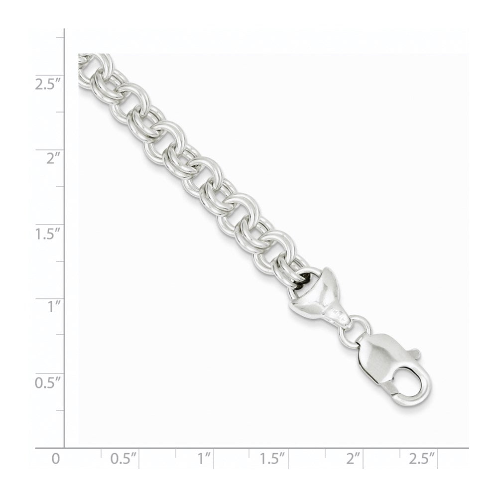 Sterling Silver 7.5inch Double Link Bracelet QH163-7.5