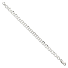 Sterling Silver 7.5inch Fancy Link Bracelet QH211-7.5