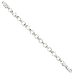 Sterling Silver 6.5inch Fancy Link Bracelet QH214-7.5