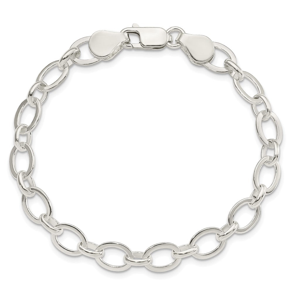 Sterling Silver 6.5inch Fancy Link Bracelet QH214-7.5