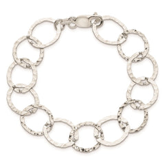 Sterling Silver Fancy Hammered Bracelet QH2427-7.5