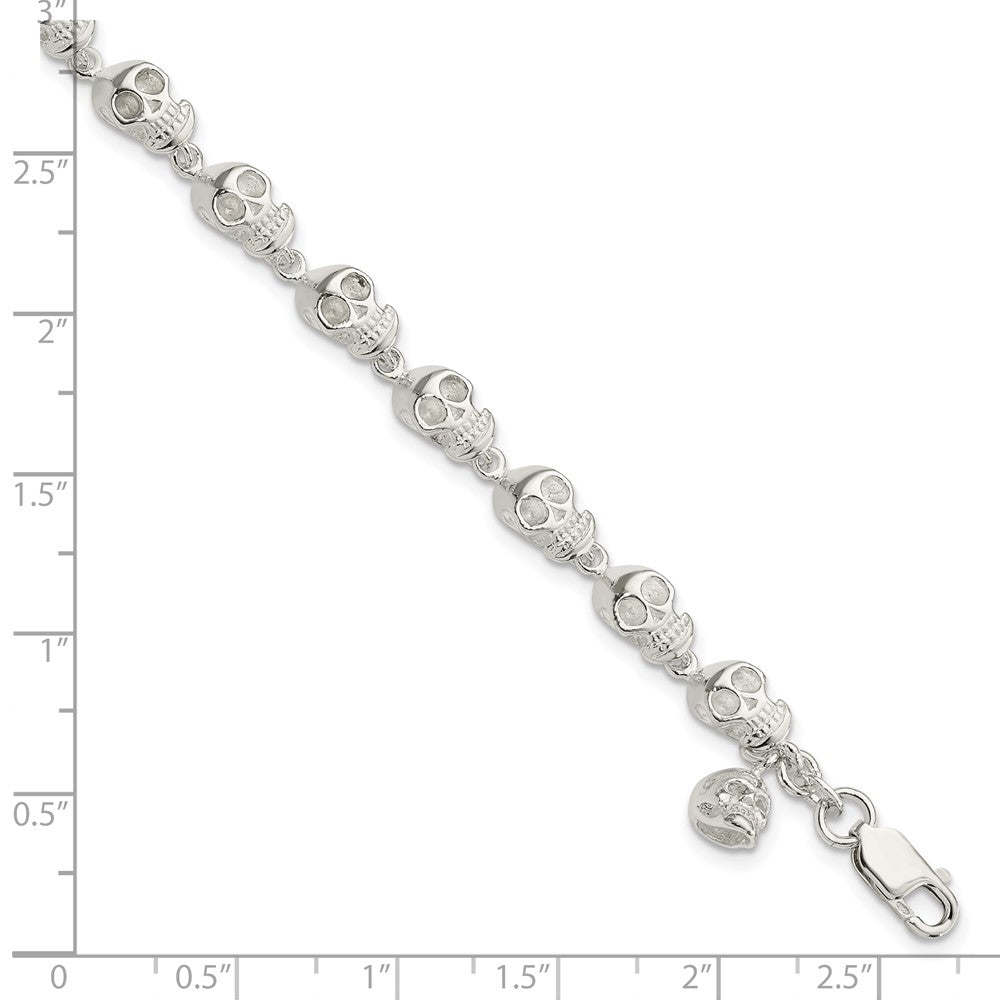 Sterling Silver Skull Bracelet QH4480-7