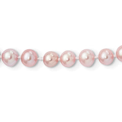 Sterling Silver Rhodium-plated 6-7mm Purple Near-Round Freshwater Cultured Pearl 16 inch NecklaceQH4763-16