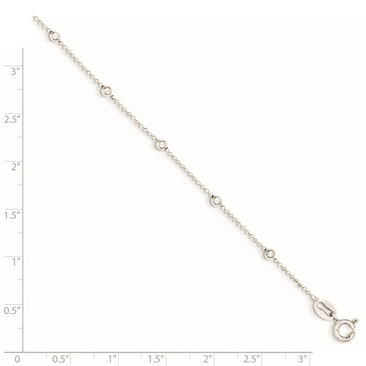 Sterling Silver Polished Beaded Bracelet QH4960-7