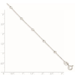 Sterling Silver Polished Beaded Bracelet QH4960-7