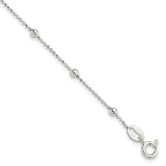 Sterling Silver Polished Beaded Bracelet QH4960-7