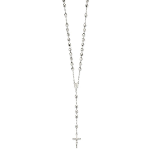 Sterling Silver Polished Rosary Necklace QH5131-26