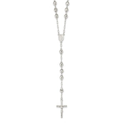 Sterling Silver Polished Rosary Necklace QH5131-26