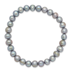 6-7mm Grey Freshwater Cultured Pearl Stretch Bracelet QH5459
