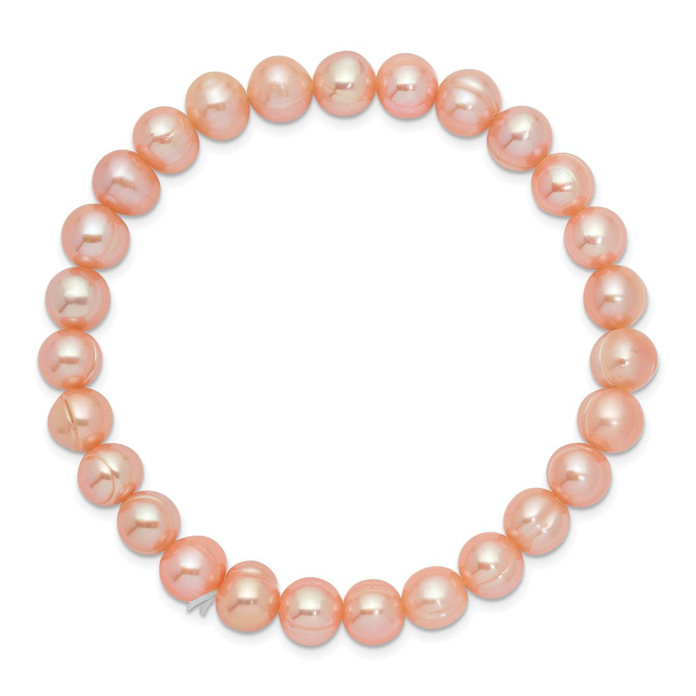 6-7mm Pink Freshwater Cultured Pearl Stretch Bracelet QH5460