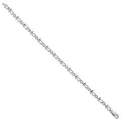 De-Ani Sterling Silver Rhodium-plated Polished Mariners Shackle Link Bracelet QH5589-7.75