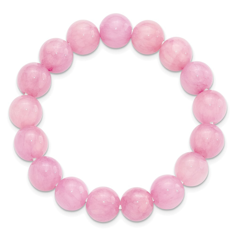 Pink Rose Quartz 10.00mm Beaded Stretch Bracelet QH5726