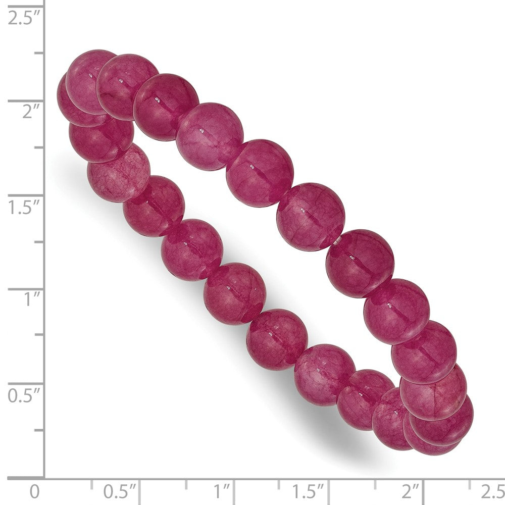 Strawberry Quartz 8.50mm Beaded Stretch Bracelet QH5727