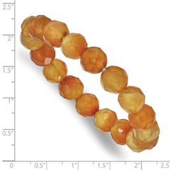 Carnelian 10mm Beaded Stretch Bracelet QH5730