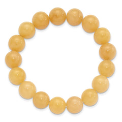 Yellow Quartz 10.00mm Beaded Stretch Bracelet QH5732