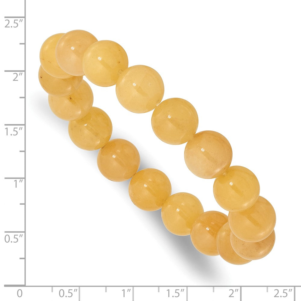 Yellow Quartz 10.00mm Beaded Stretch Bracelet QH5732