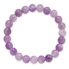Amethyst 8.50mm Beaded Stretch Bracelet QH5736