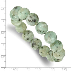 Kiwi Jasper 12mm Beaded Stretch Bracelet QH5751