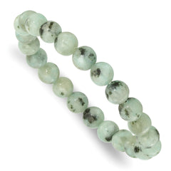 Kiwi Jasper 8.5mm Beaded Stretch Bracelet QH5752