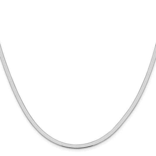 Sterling Silver Rhodium-plated 3mm Magic Herringbone ChainQHB035R