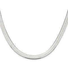 Sterling Silver Rhodium-plated 7.3mm Magic Herringbone ChainQHB080R