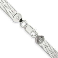 Sterling Silver Rhodium-plated 7.3mm Magic Herringbone ChainQHB080R