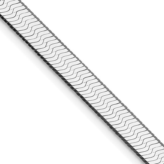 Sterling Silver Rhodium-plated 7.3mm Magic Herringbone ChainQHB080R