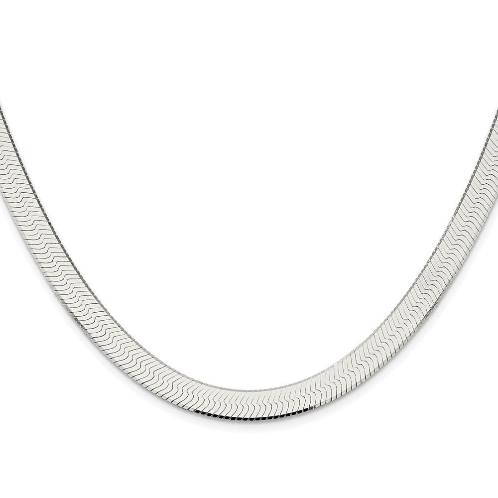 Sterling Silver Rhodium-plated 8mm Magic Herringbone ChainQHB090R