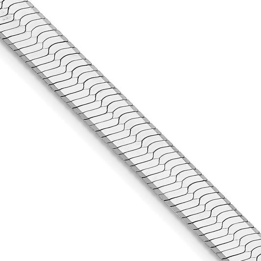 Sterling Silver Rhodium-plated 8mm Magic Herringbone ChainQHB090R