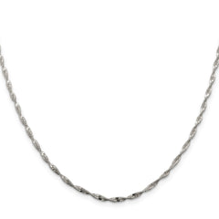 Sterling Silver 2mm Twisted Herringbone ChainQHB1