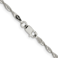 Sterling Silver 2mm Twisted Herringbone ChainQHB1