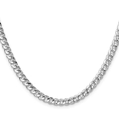 Sterling Silver 4.75mm Hammered Curb ChainQHCB120