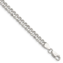 Sterling Silver 4.75mm Hammered Curb Chain QHCB120-8