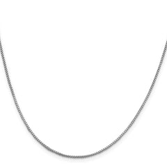 Sterling Silver Rhodium-plated 1.25mm Round Box ChainQHX024R