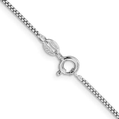 Sterling Silver Rhodium-plated 1.25mm Round Box ChainQHX024R
