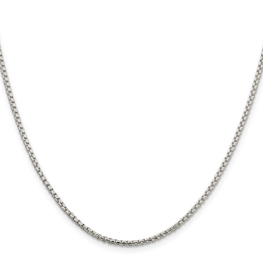 Sterling Silver 2mm Round Box ChainQHX040